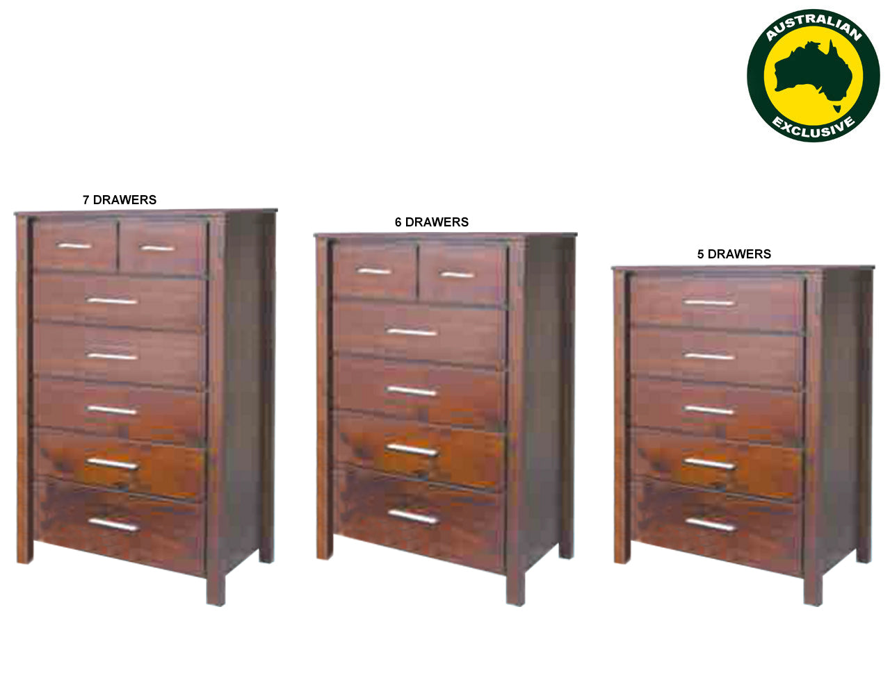 MATILDA (AUSSIE MADE) TALLBOY COLLECTION - ASSORTED STAINED COLOURS - STARTING FROM $899