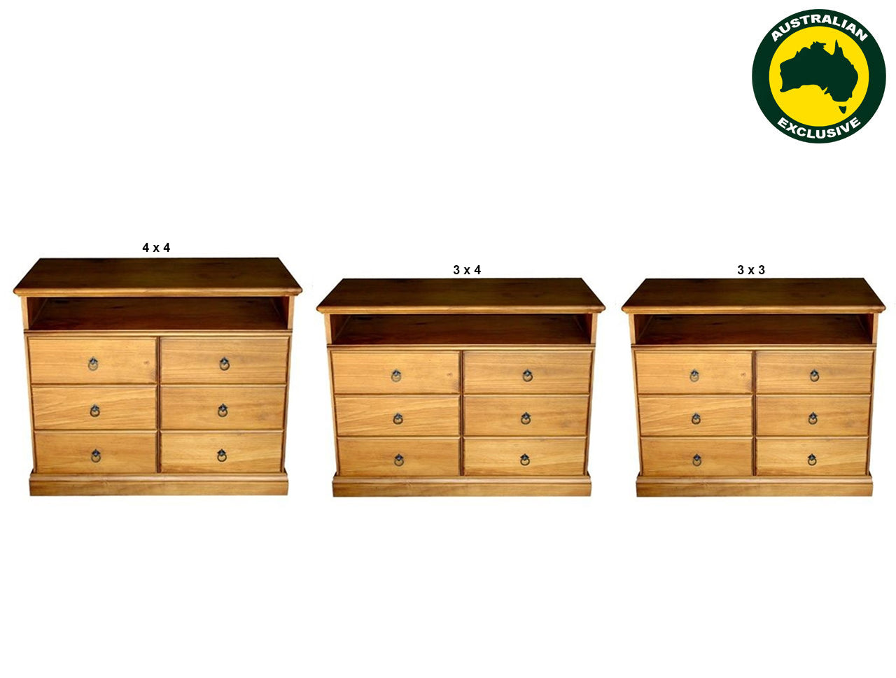 MEMPHIS (AUSSIE MADE) 6 DRAWER ENTERTAINMENT UNIT COLLECTION - ASSORTED STAINED COLOURS - STARTING FROM $799