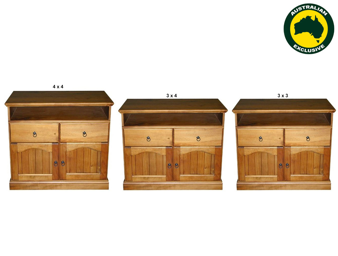 MEMPHIS (AUSSIE MADE) 2 DOOR 2 DRAWER SLIM TV ENTERTAINMENT UNIT COLLECTION - ASSORTED STAINED COLOURS - STARTING FROM $699