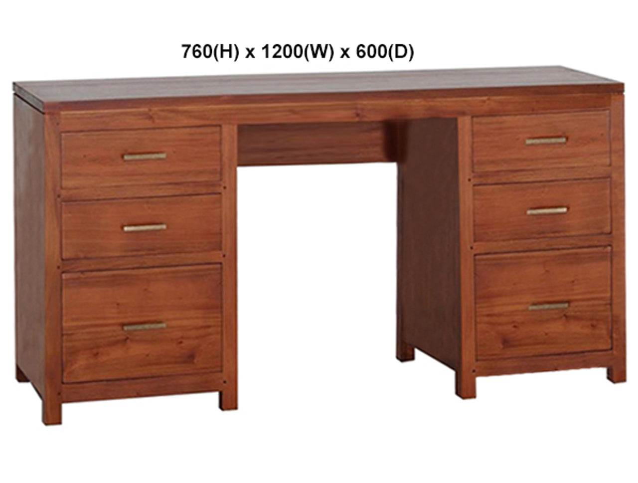 MEXI (AUSSIE MADE) 6 DRAWER DESK COLLECTION - ASSORTED STAINED COLOURS - STARTING FROM $1199