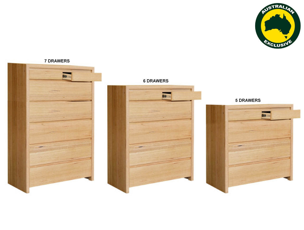 MONTANA (AUSSIE MADE) TALLBOY COLLECTION - TASSIE OAK COMBINATION - ASSORTED STAINED COLOURS - STARTING FROM $1499