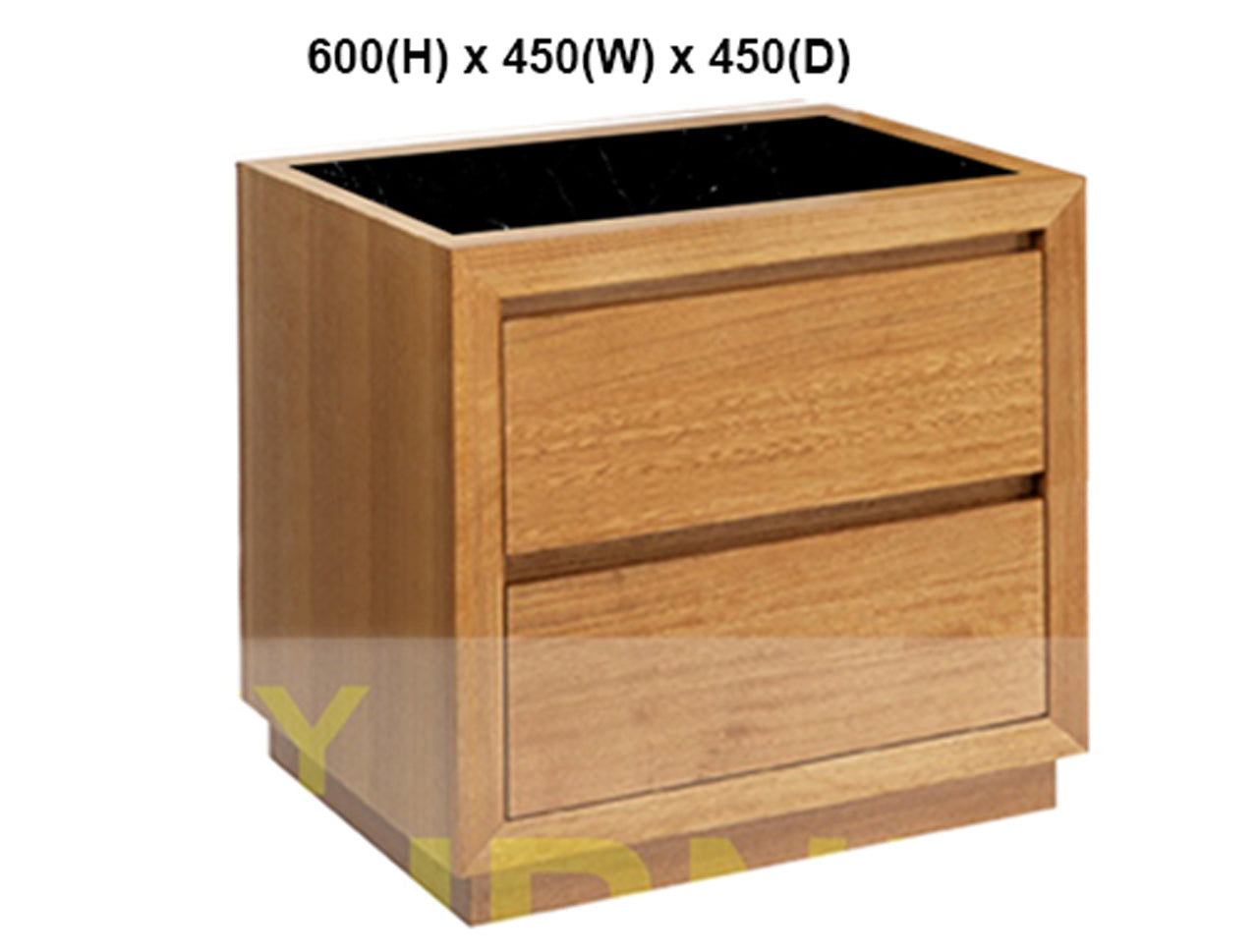 MORGAN (AUSSIE MADE) MARBLE TOP BEDSIDE TABLE WITH FLOATING BASE COLLECTION - TASSIE OAK COMBINATION - ASSORTED STAINED / MARBLE COLOURS - STARTING FROM $699
