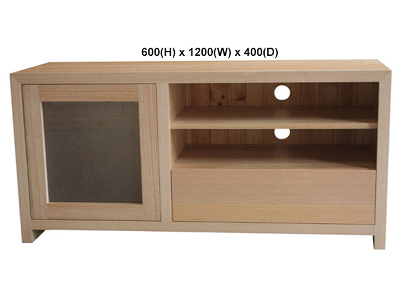 MORGAN (AUSSIE MADE) 1 DOOR / 1 DRAWER ENTERTAINMENT TV UNIT COLLECTION - TASSIE OAK COMBINATION - ASSORTED STAINED COLOURS - STARTING FROM $799