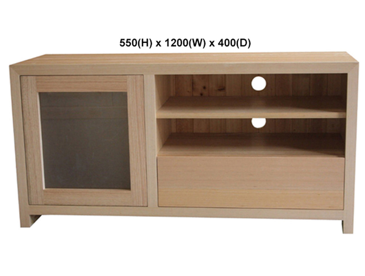 MORGAN (AUSSIE MADE) 1 DOOR / 1 DRAWER ENTERTAINMENT TV UNIT COLLECTION - TASSIE OAK COMBINATION - ASSORTED STAINED COLOURS - STARTING FROM $1799