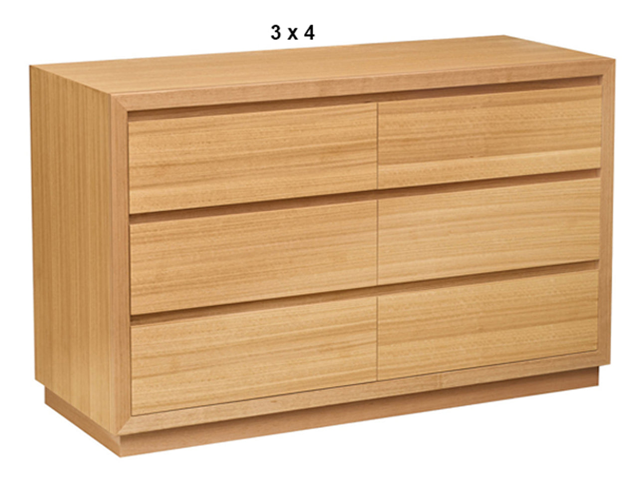 MORGAN (AUSSIE MADE) 6 DRAWER (3+3) LOWBOY COLLECTION - TASSIE OAK COMBINATION - ASSORTED STAINED COLOURS - STARTING FROM $1499