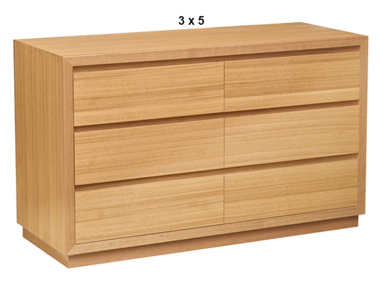 MORGAN (AUSSIE MADE) 6 DRAWER (3+3) LOWBOY COLLECTION - TASSIE OAK COMBINATION - ASSORTED STAINED COLOURS - STARTING FROM $1499