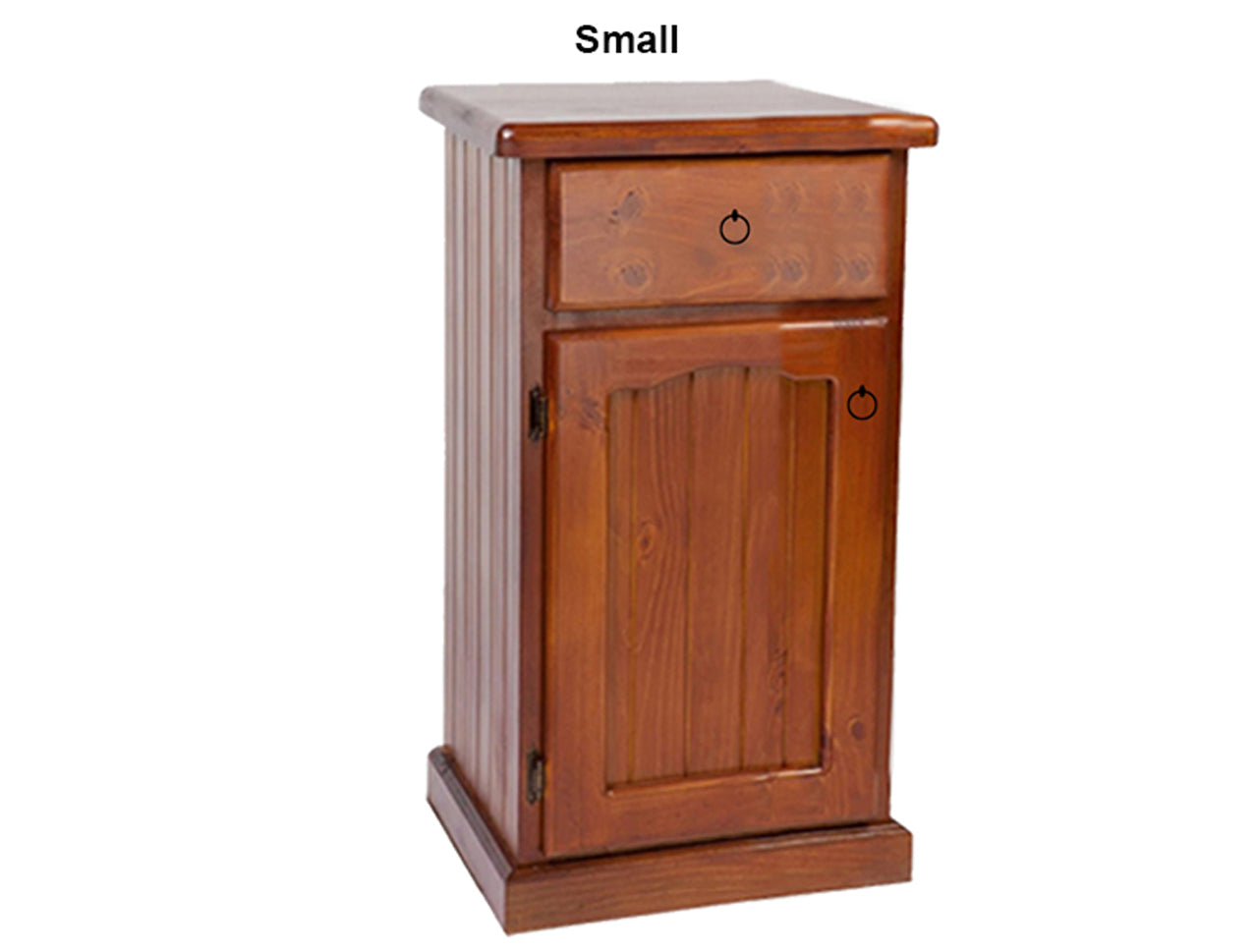 MUDGEE (AUSSIE MADE) THICK TOP - 1 DOOR / 1 DRAWER BEDSIDE TABLE COLLECTION - ASSORTED STAINED COLOURS - STARTING FROM $399