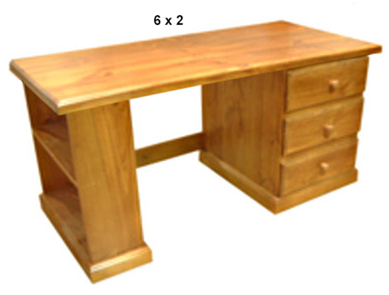 MUDGEE (AUSSIE MADE) TIMBER 3 DRAWER BOOKEND DESK (REVERSIBLE) COLLECTION - ASSORTED STAINED COLOURS - STARTING FROM $899