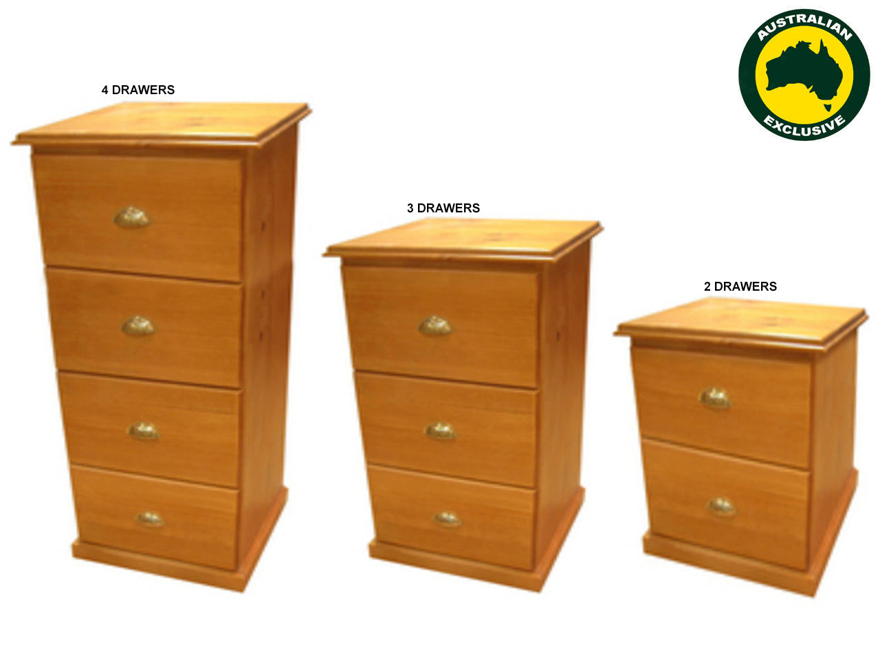 MUDGEE (AUSSIE MADE) FILING CABINET COLLECTION  - ASSORTED STAINED COLOURS - STARTING FROM $499