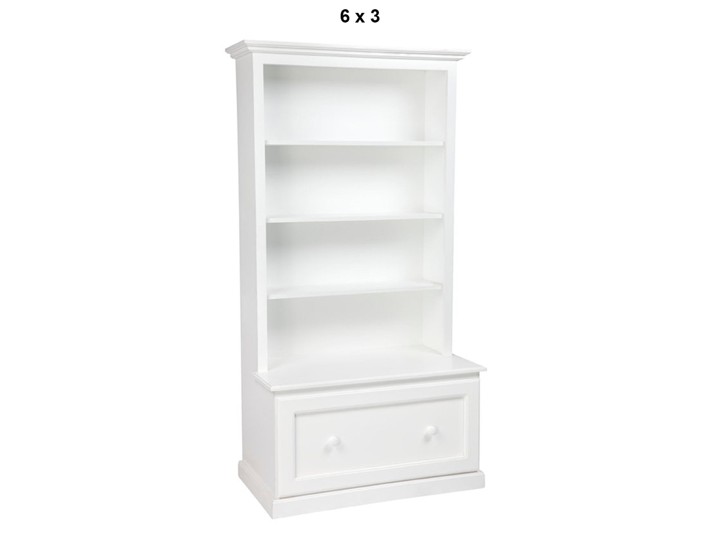 MUDGEE (AUSSIE MADE) HIGHLINE BOOKCASE COMBO WITH DRAWER COLLECTION - ASSORTED PAINTED COLOURS - STARTING FROM $699