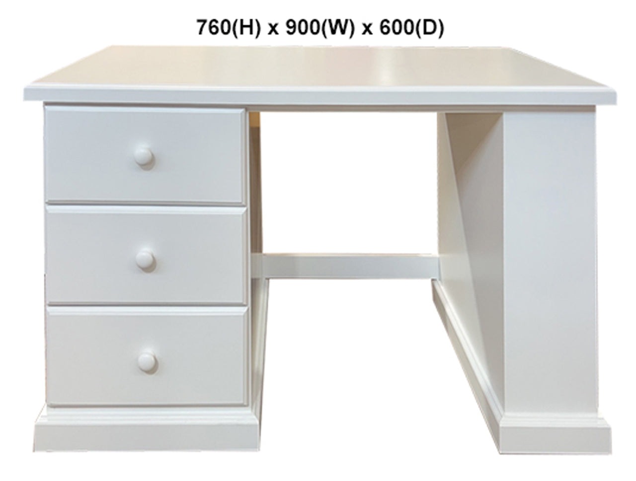 MUDGEE (AUSSIE MADE) 3 DRAWER BOOKEND DESK COLLECTION  - ASSORTED PAINTED COLOURS - STARTING FROM $699
