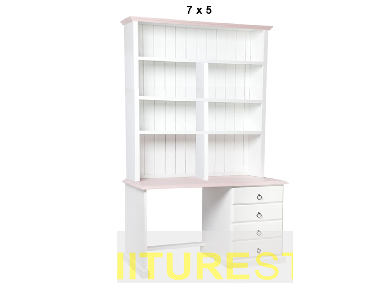 MUDGEE (AUSSIE MADE) 4 DRAWER DESK + HUTCH (REVERSIBLE) - ASSORTED PAINTED COLOURS - STARTING FROM $1099