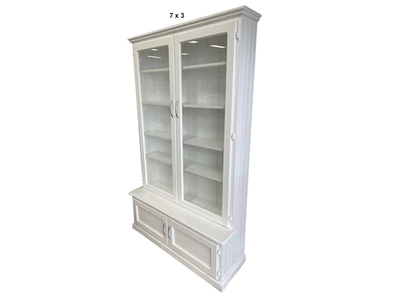 MUDGEE (AUSSIE MADE) LIBRARY UNIT COMBO 2 GLASS DOORS COLLECTION - ASSORTED PAINTED COLOURS - STARTING FROM $1199