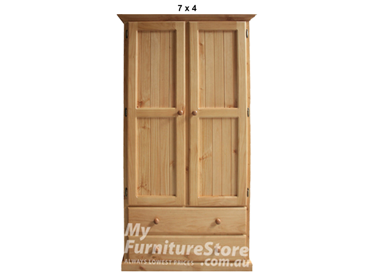 MUDGEE (AUSSIE MADE) WARDROBE (NO ARCH) 2 DOOR / 2 DRAWER COLLECTION - ASSORTED STAINED COLOURS - STARTING FROM $799