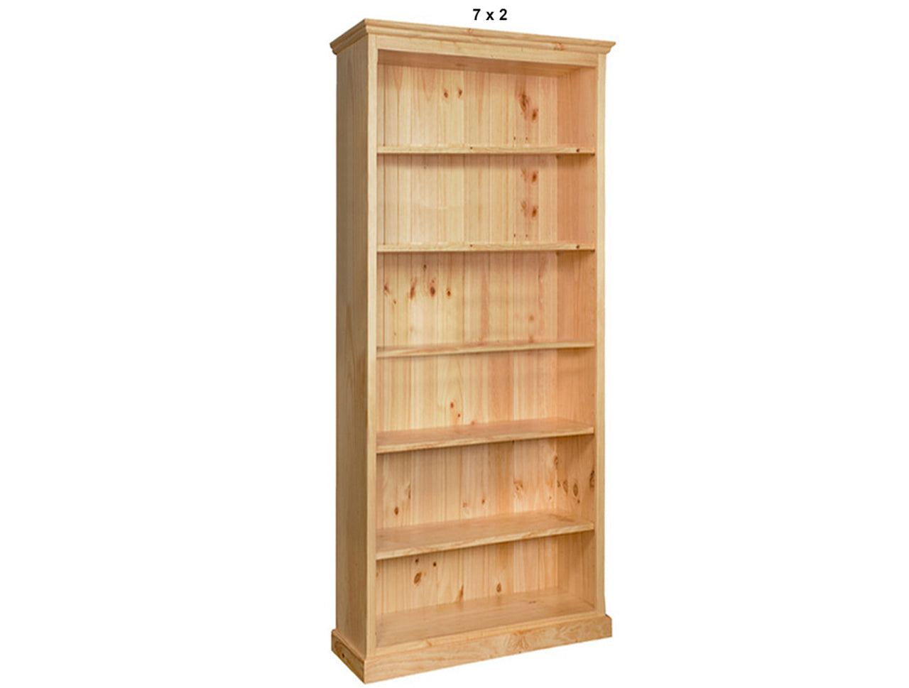 MUDGEE (AUSSIE MADE) SKINNYLINE BOOKCASE WITH 40MM FACINGS COLLECTION - ASSORTED STAINED COLOURS - STARTING FROM $499