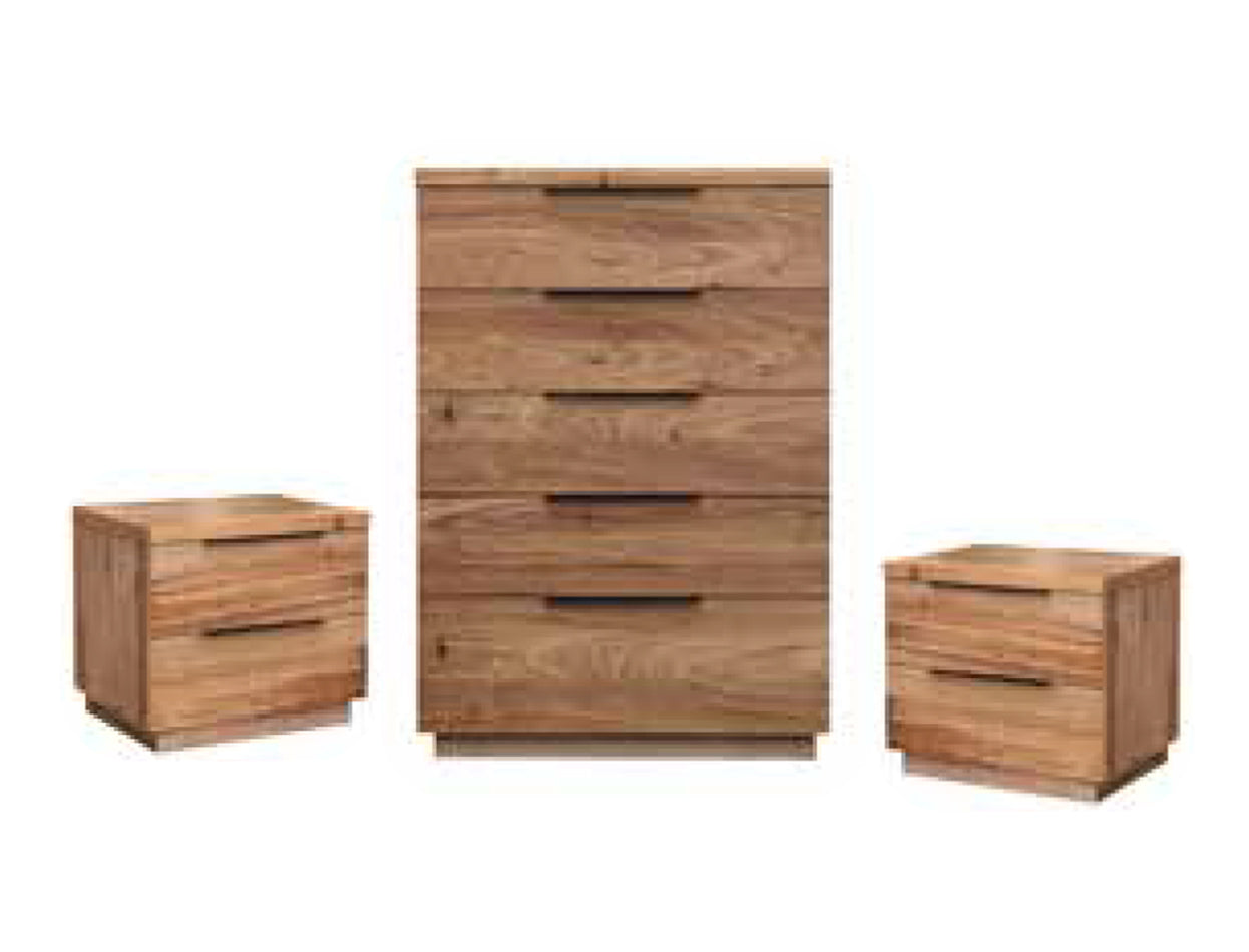 BALDRINE  3 PIECE CHEST SET -  WORMY CHESTNUT