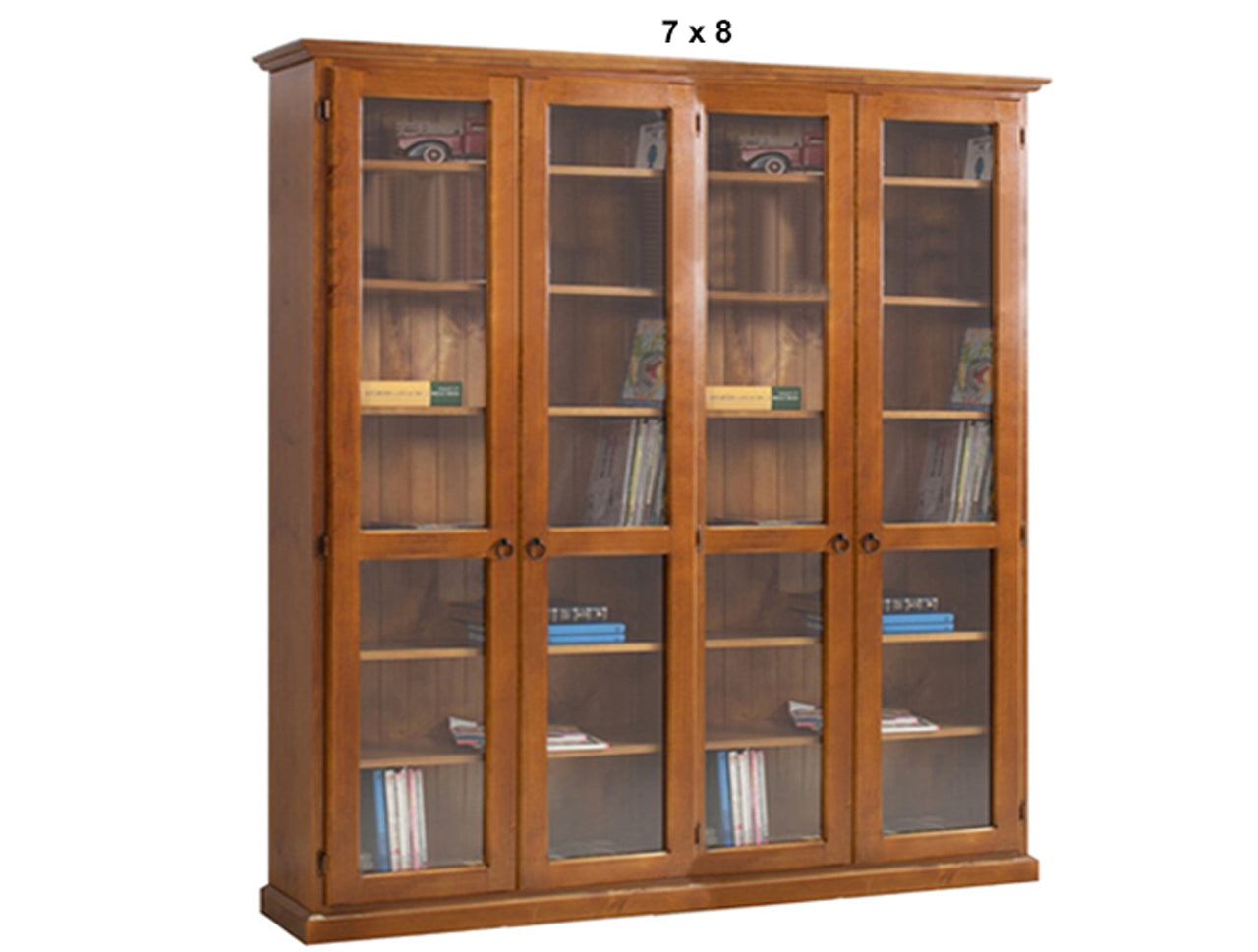 NOOSA (AUSSIE MADE) 4 DOOR LIBRARY UNIT COLLECTION - ASSORTED STAINED COLOURS - STARTING FROM $1999