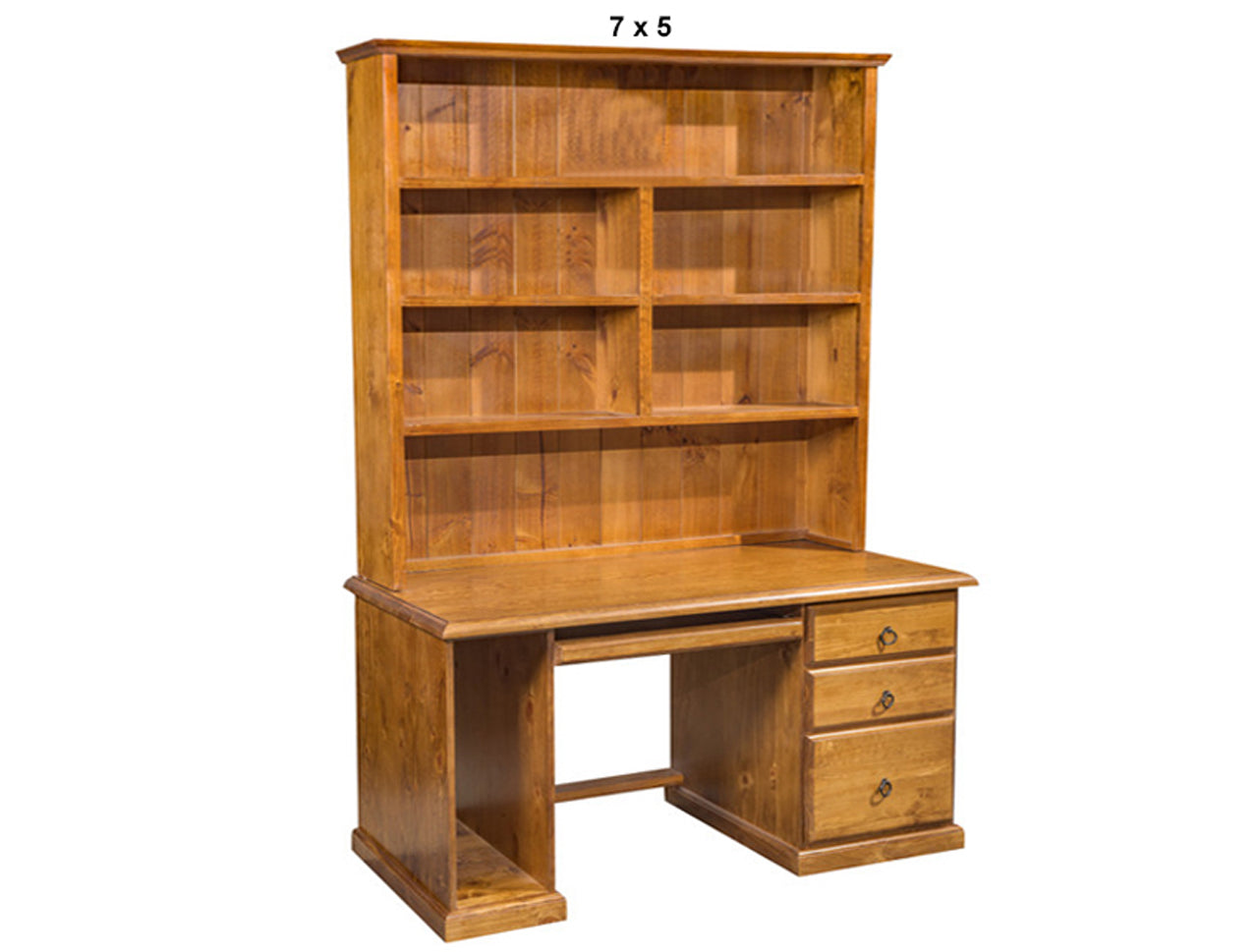 NOOSA (AUSSIE MADE) 3 DRAWER TIMBER DESK & HUTCH COLLECTION - ASSORTED STAINED COLOURS - STARTING FROM $1099