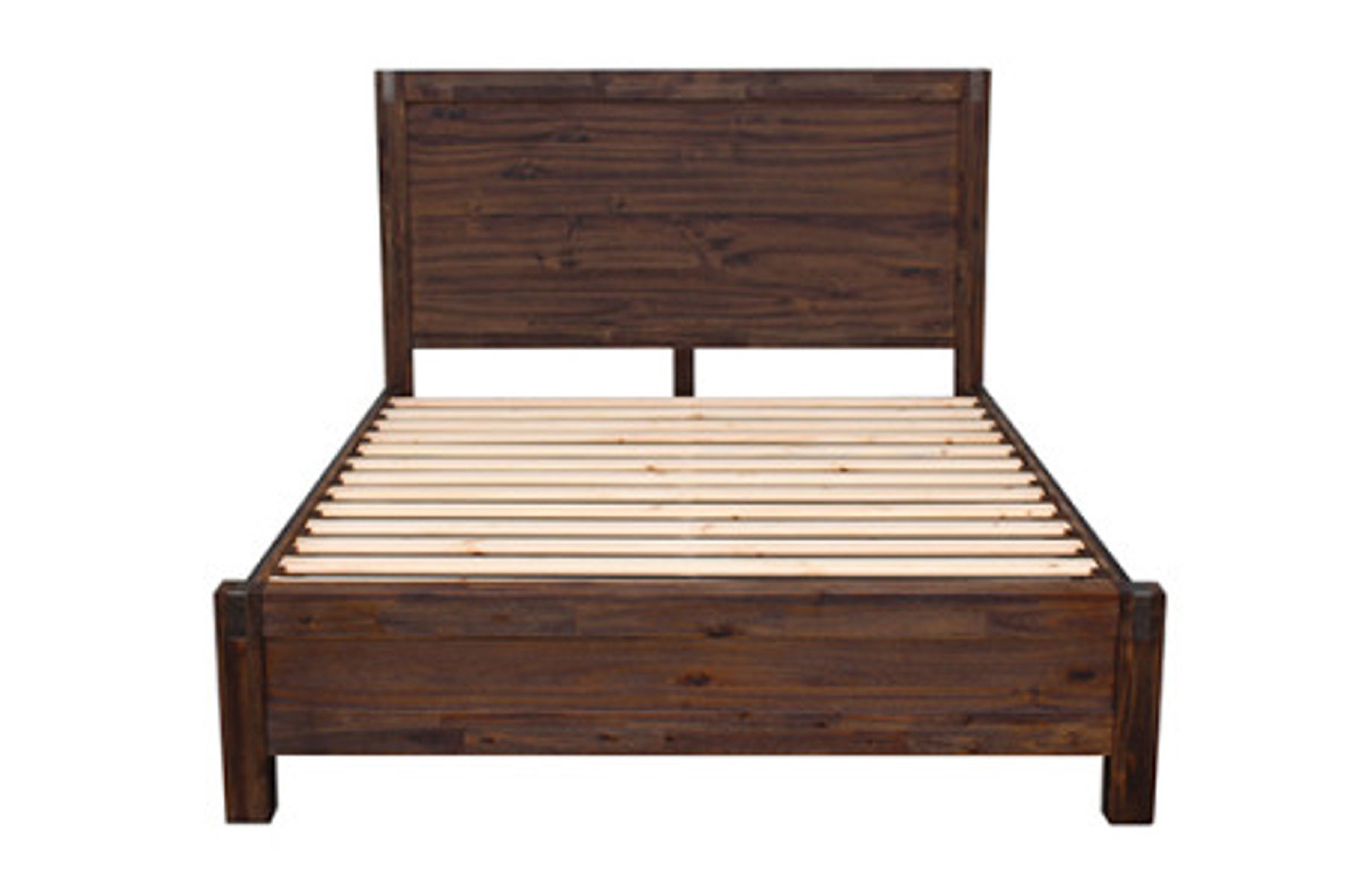 DOUBLE NOWRA ACACIA BED FRAME - CHOCOLATE