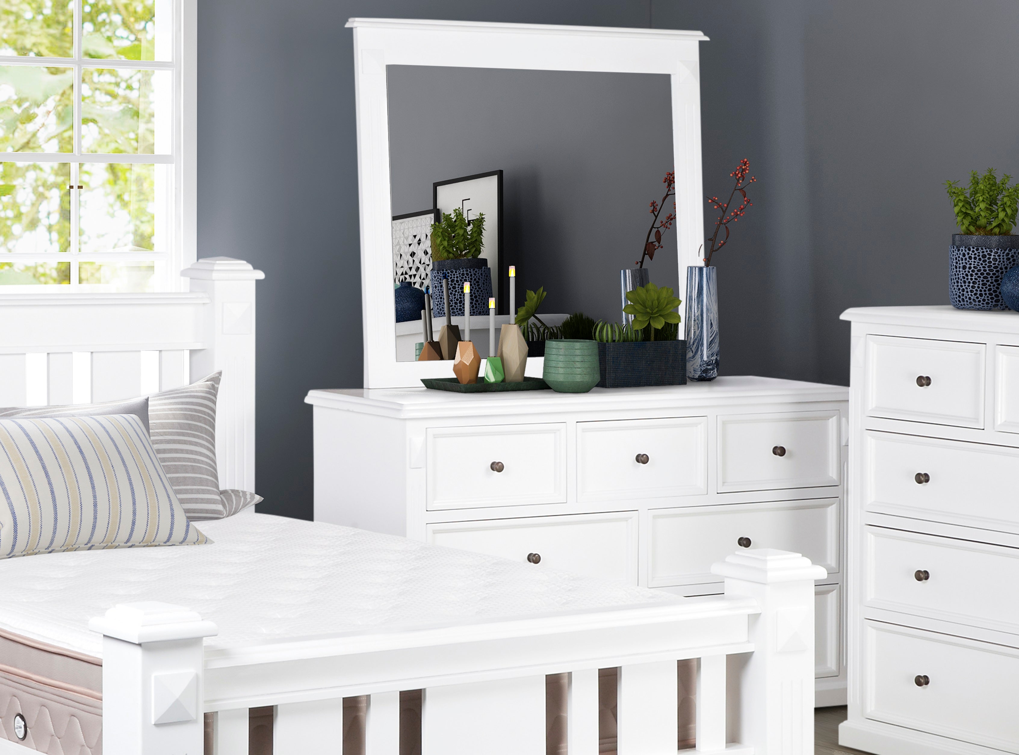 LEGIONS DRESSER WITH MIRROR - ASSORTED PAINTED COLOURS