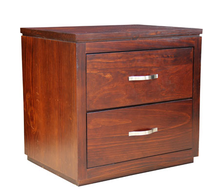 NARRABEEN (AUSSIE MADE) 2 DRAWER BEDSIDE TABLE - 520(H) x 550(W) - ASSORTED COLOURS