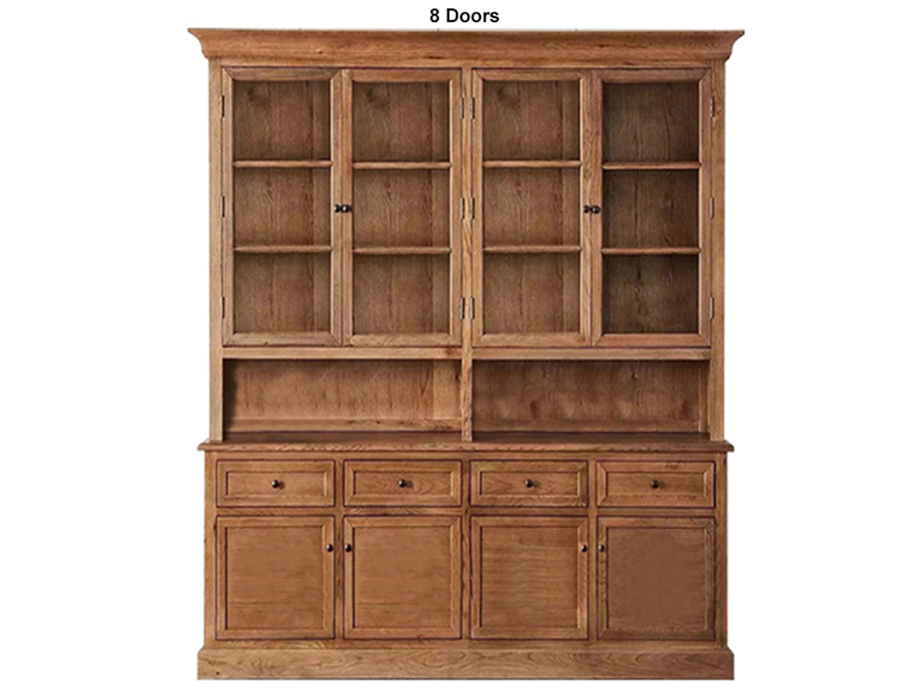 NAPOLEON (AUSSIE MADE) BUFFET & HUTCH COLLECTION - TASSIE OAK COMBINATION - ASSORTED STAINED COLOURS - STARTING FROM $3999