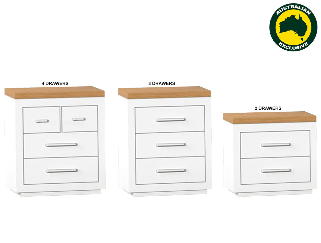 NARRABEEN (AUSSIE MADE) BEDSIDE TABLE WITH FLOATING BASE COLLECTION - ASSORTED PAINTED / STAINED COLOURS - STARTING FROM $499