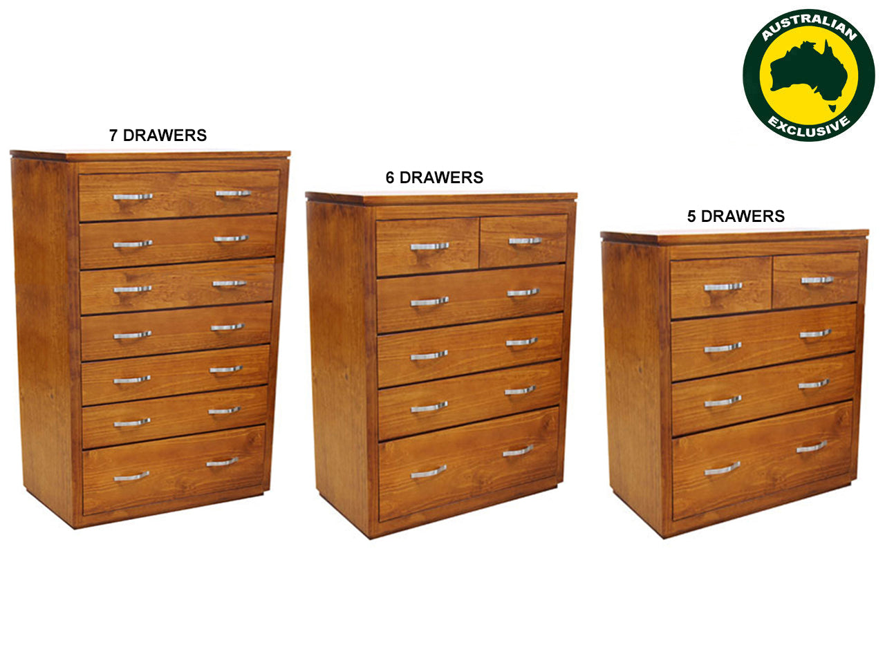 NARRABEEN (AUSSIE MADE) TALLBOY COLLECTION - ASSORTED STAINED COLOURS - STARTING FROM $899