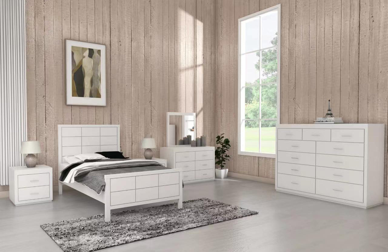 KING SINGLE NARRABEEN (CUSTOM MADE) 100% HARDWOOD PANEL BED  - ASSORTED COLOURS