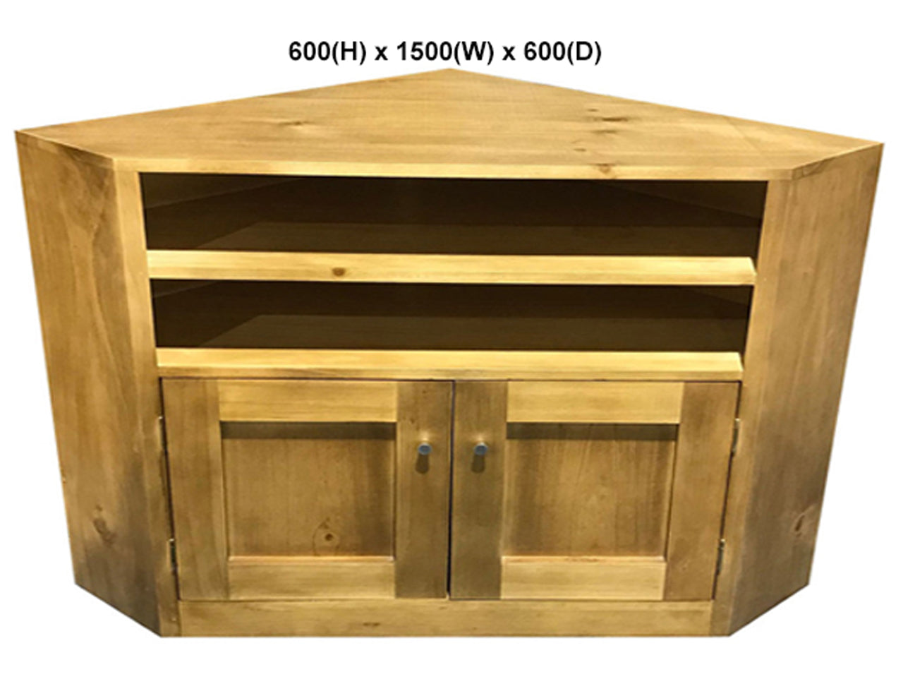 NIKKI (AUSSIE MADE) TWIN SLOT CORNER TV UNIT COLLECTION - ASSORTED STAINED COLOURS - STARTING FROM $649
