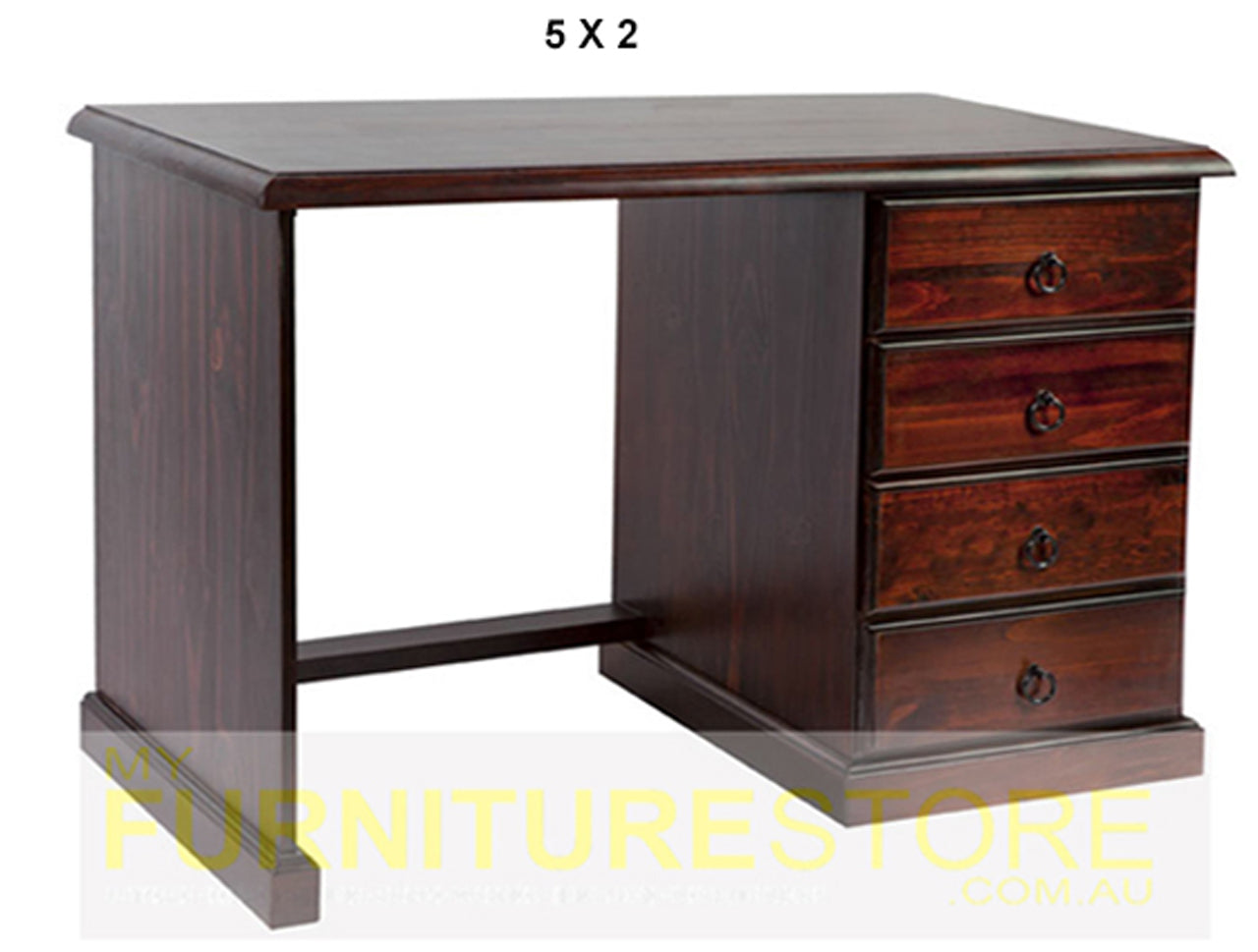 NOOSA (AUSSIE MADE) 4 DRAWER (REVERSIBLE) DESK - ASSORTED STAINED COLOURS - STARTING FROM $599