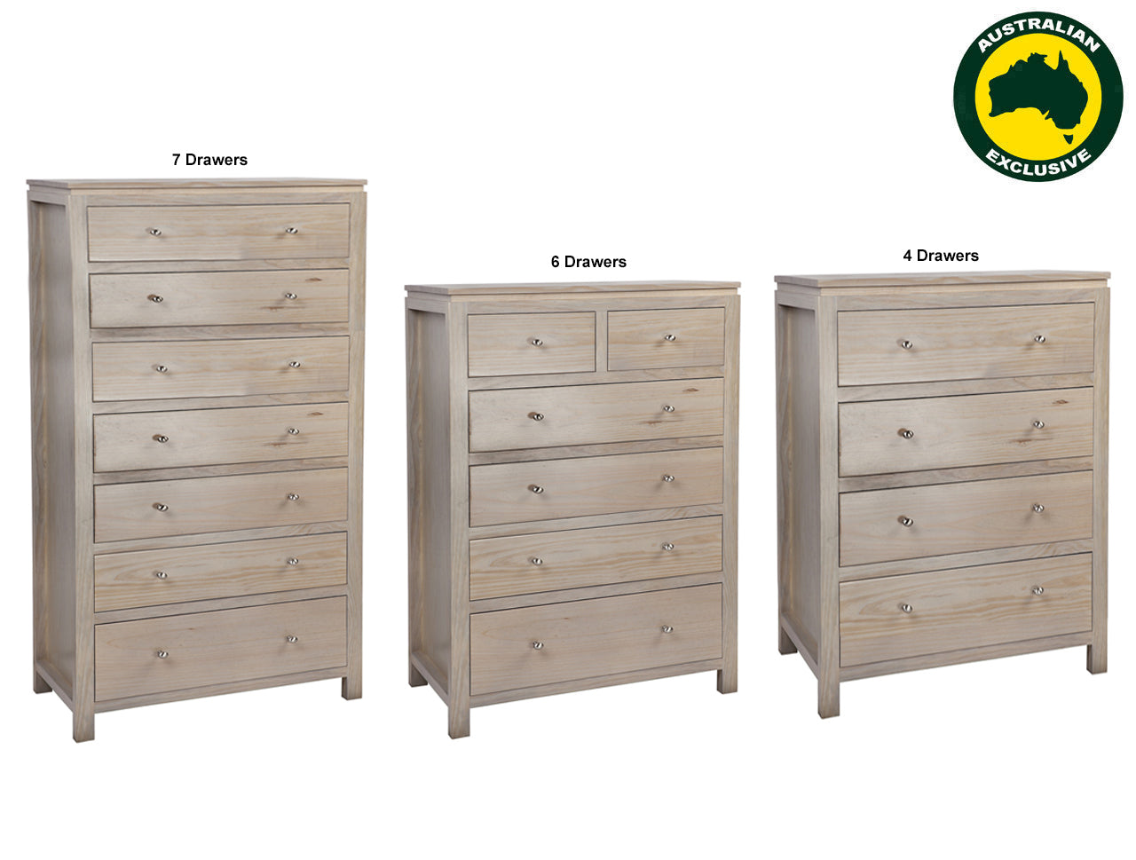 OZARK (AUSSIE MADE) TALLBOY COLLECTION - ASSORTED STAINED COLOURS - STARTING FROM $899