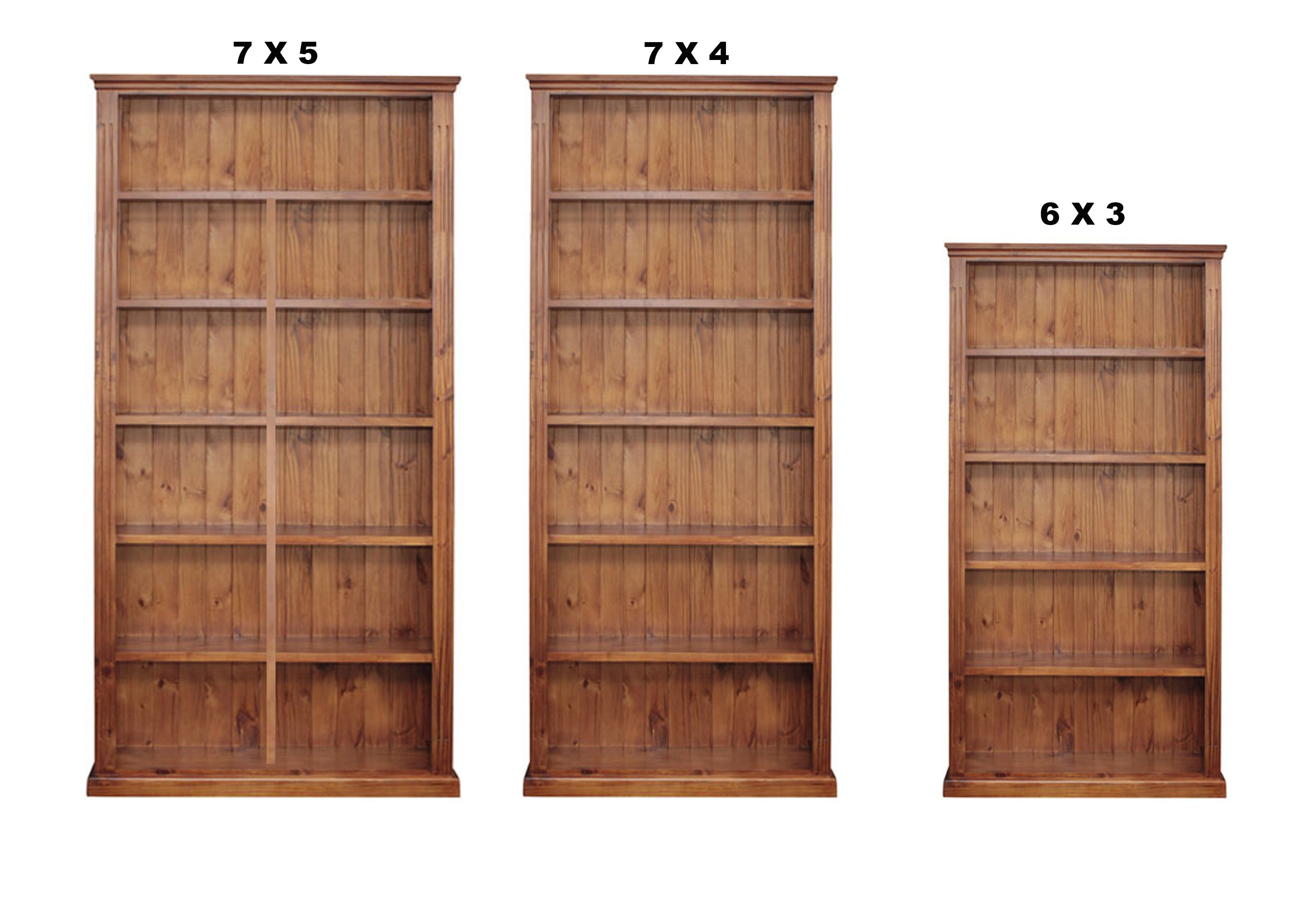 OHIO (AUSSIE MADE) HIGHLINE BOOKCASE WITH 40MM FACINGS COLLECTION - ASSORTED COLOURS - STARTING FROM $799