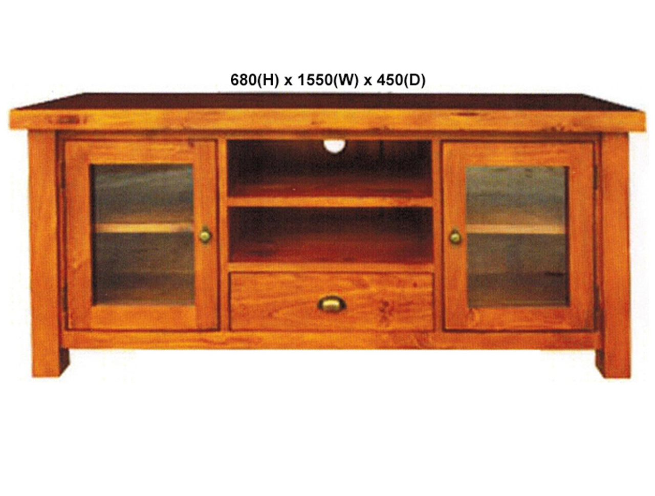OHIO TV UNIT 2 DOORS COLLECTION - BLACKWOOD - STARTING FROM $449
