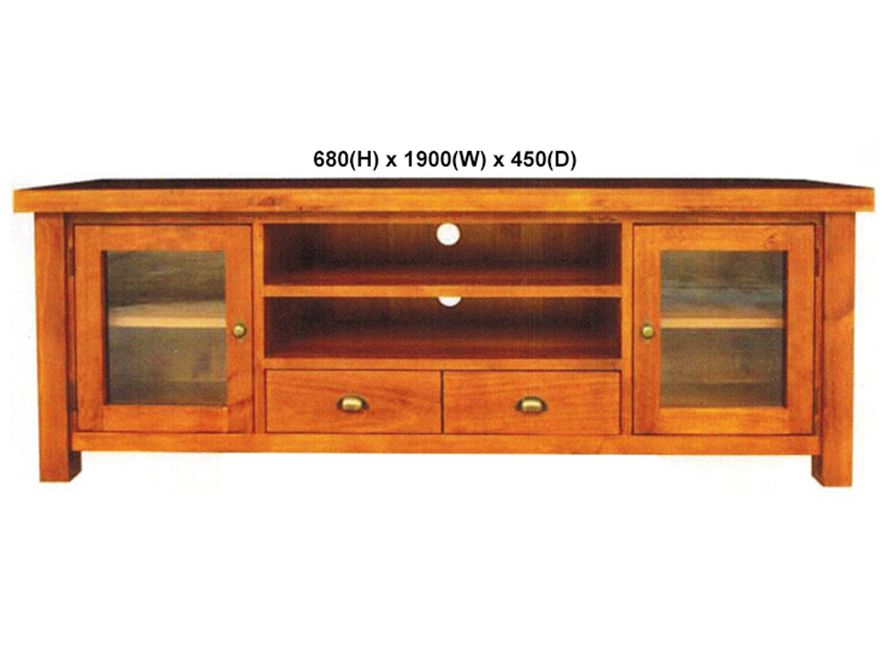 OHIO TV UNIT 2 DOORS COLLECTION - BLACKWOOD - STARTING FROM $449