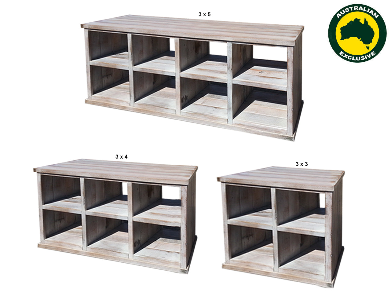 PALING (AUSSIE MADE) LOWLINE CUBE ROOM DIVIDER COLLECTION - ASSORTED STAINED COLOURS - STARTING FROM $699