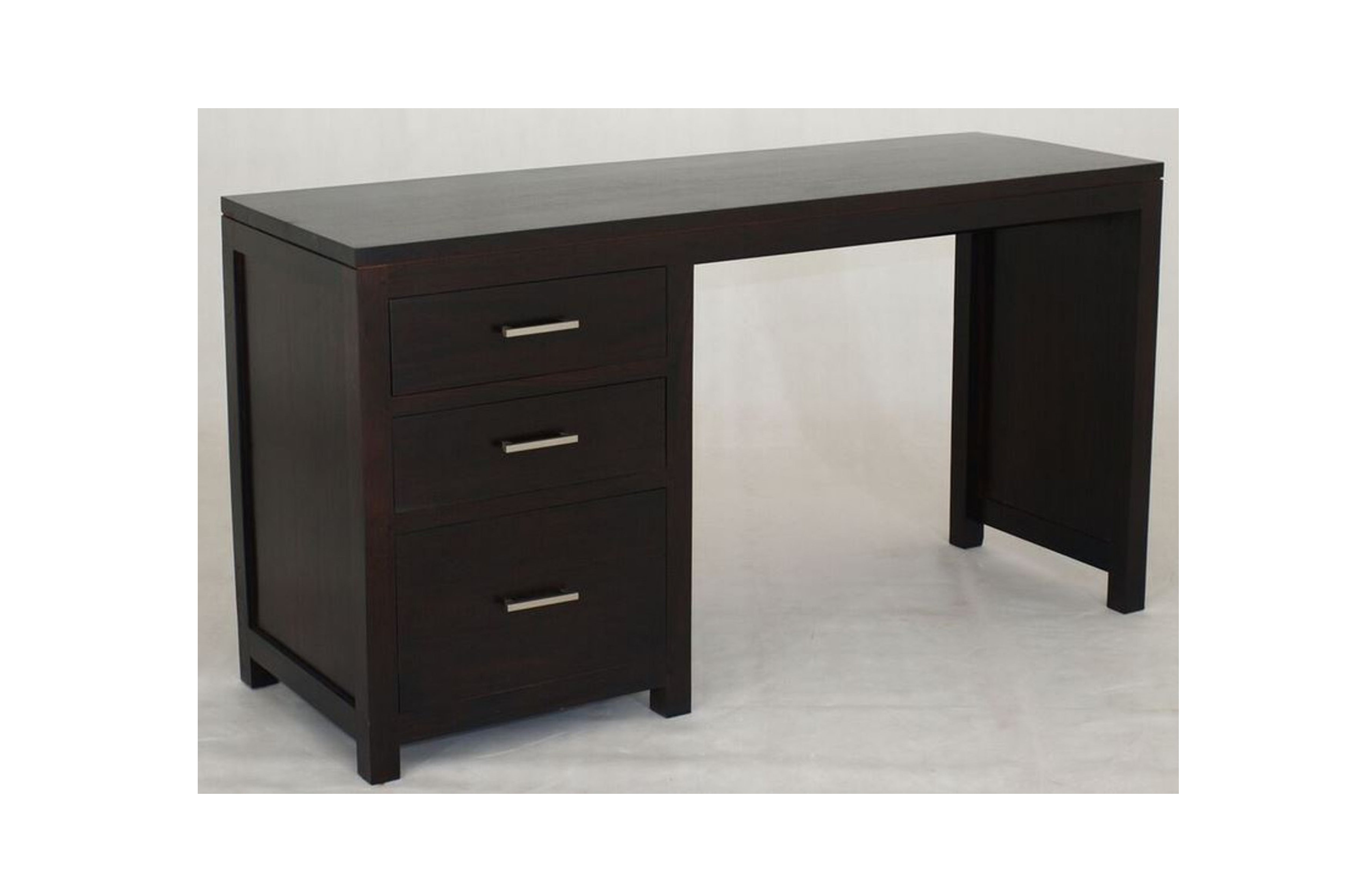 PARIS 3 DRAWER OFFICE DESK (DK-003PNMK) - 1500(W) X 500(D) - CHOCOLATE