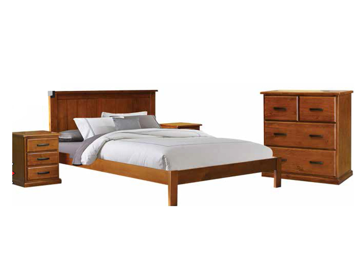 DOUBLE PINEHURST BED FRAME - ANTIQUE OAK