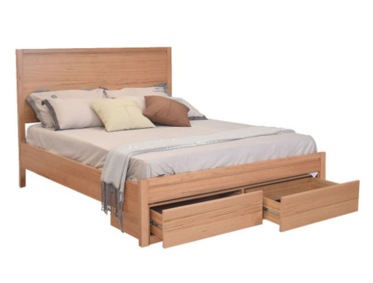 QUEEN PADERNAL BED WITH END DRAWERS - MESSMATE