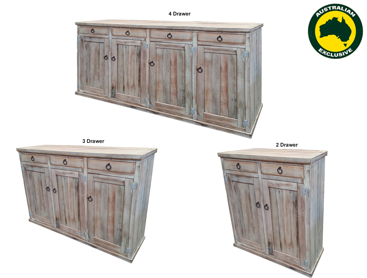 PALING (AUSSIE MADE) BUFFET COLLECTION - ASSORTED STAINED COLOURS - STARTING FROM $999
