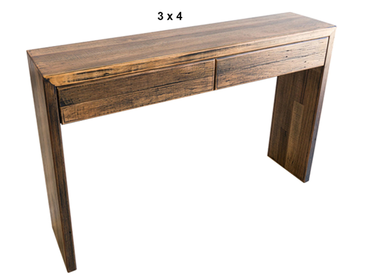 PALING / RETRO (AUSSIE MADE) CONSOLE / HALL TABLE WITH 2 DRAWER COLLECTION - ASSORTED STAINED COLOURS - STARTING FROM $499