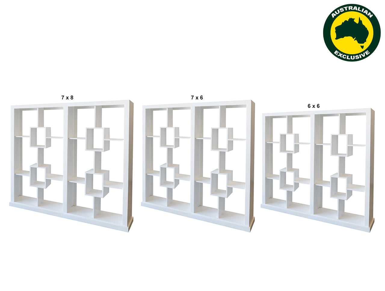 PUNCHO (AUSSIE MADE) ROOM DIVIDER + 4 BOX IN THE MIDDLE (2 SECTION - PIGEON PAIRED) COLLECTION - ASSORTED PAINTED COLOURS - STARTING FROM $1799