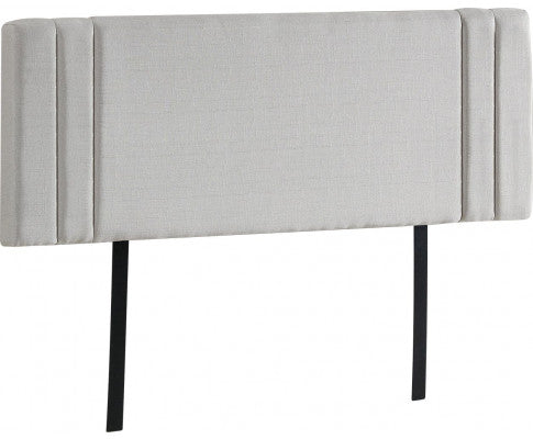 QUEEN ANDORRA LINEN FABRIC HEADBOARD BEDHEAD - BEIGE