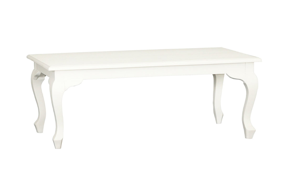 QUEEN ANN MAHOGANY COFFEE TABLE 1200(W) X 700(D) - WHITE