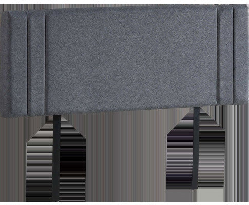 QUEEN ANDORRA LINEN FABRIC HEADBOARD BEDHEAD - GREY