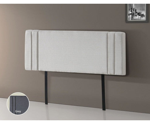 QUEEN ANDORRA LINEN FABRIC HEADBOARD BEDHEAD - BEIGE