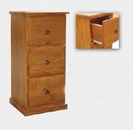 REBECCA 3 DRAWER FILING CABINET - BLACKWOOD (1058) OR  WALNUT (1127) 