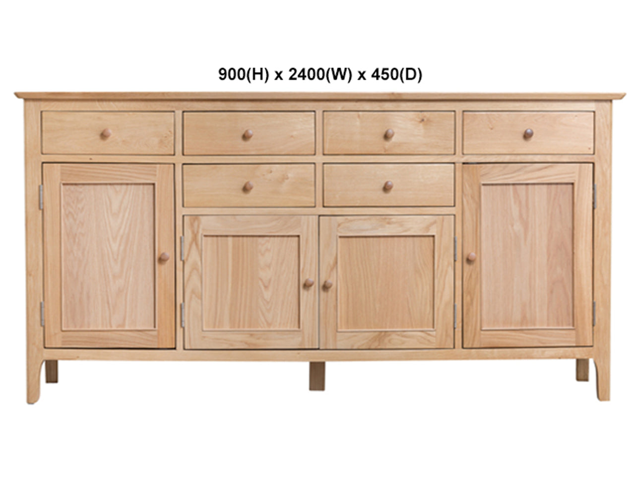 ROBINHOOD (AUSSIE MADE) BUFFET WITH 4 DOORS & 6 DRAWERS COLLECTION - TASSIE OAK COMBINATION - ASSORTED STAINED COLOURS - STARTING FROM $1899