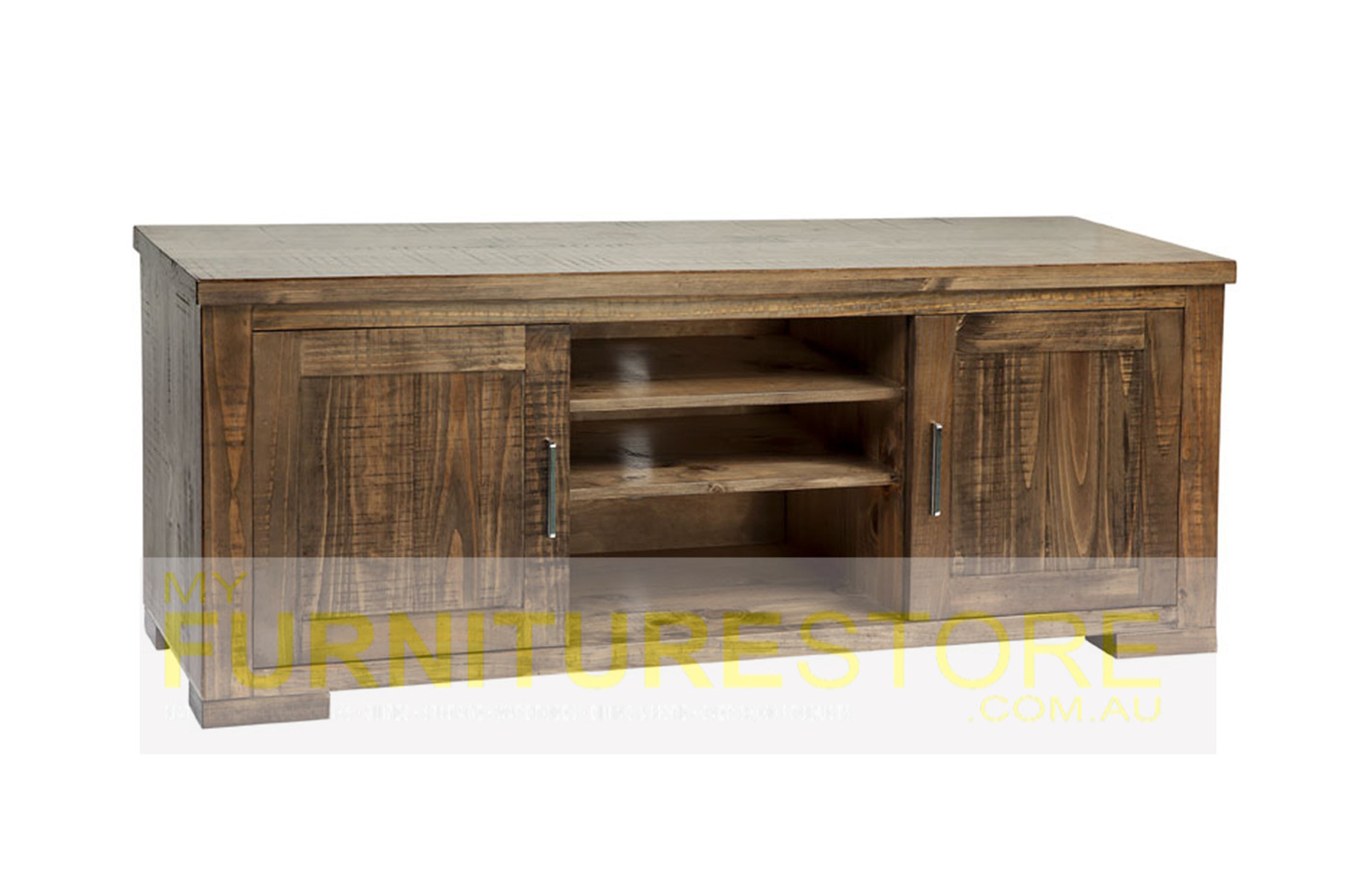 RUSTIC (AUSSIE MADE) 2 DOOR TV UNIT (RTTV-3) - 660(H) x 1650(W) - ASSORTED COLOURS