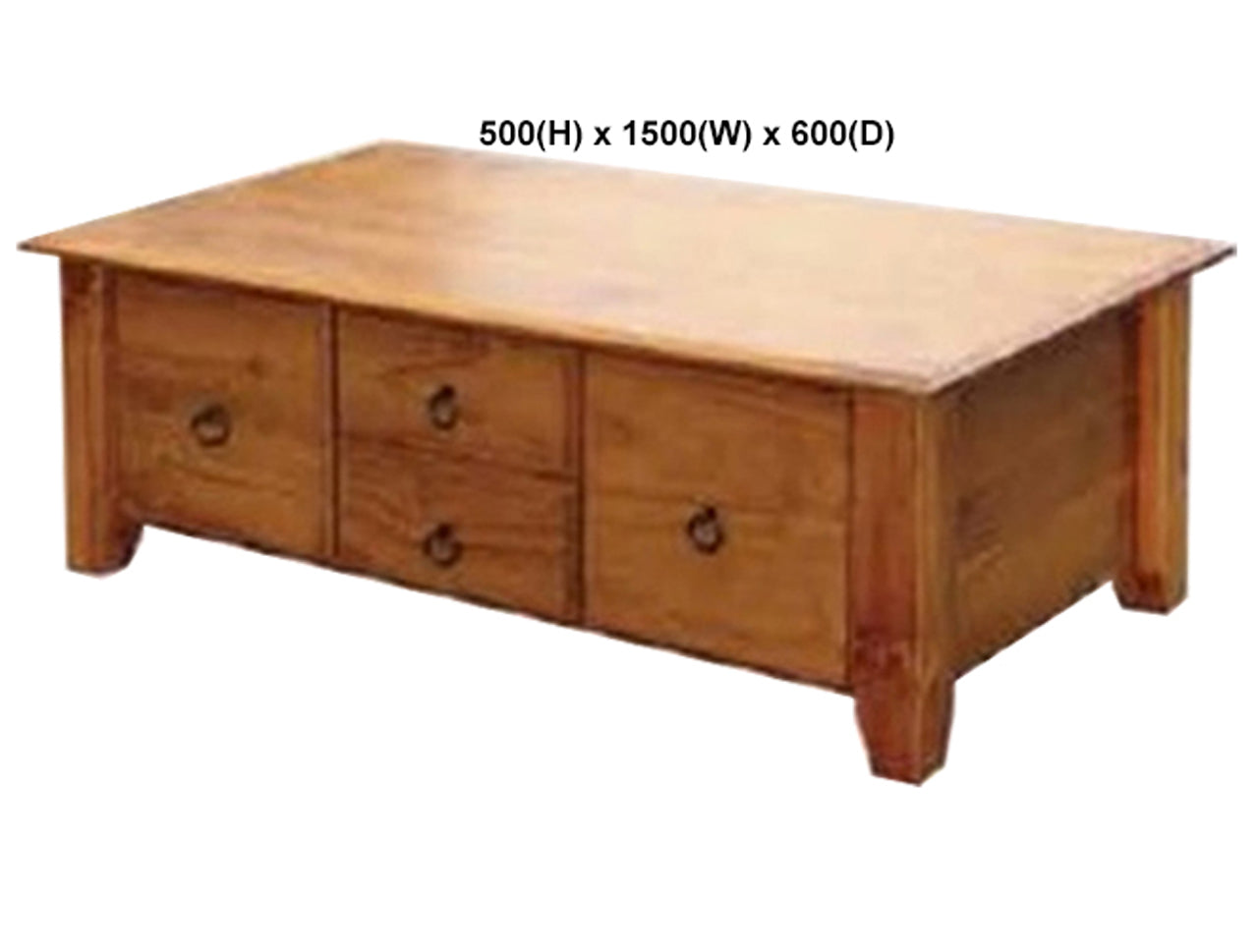 REBECCA (AUSSIE MADE) COFFEE TABLE WITH 4 DRAWERS COLLECTION - ASSORTED STAINED COLOURS - STARTING FROM $699